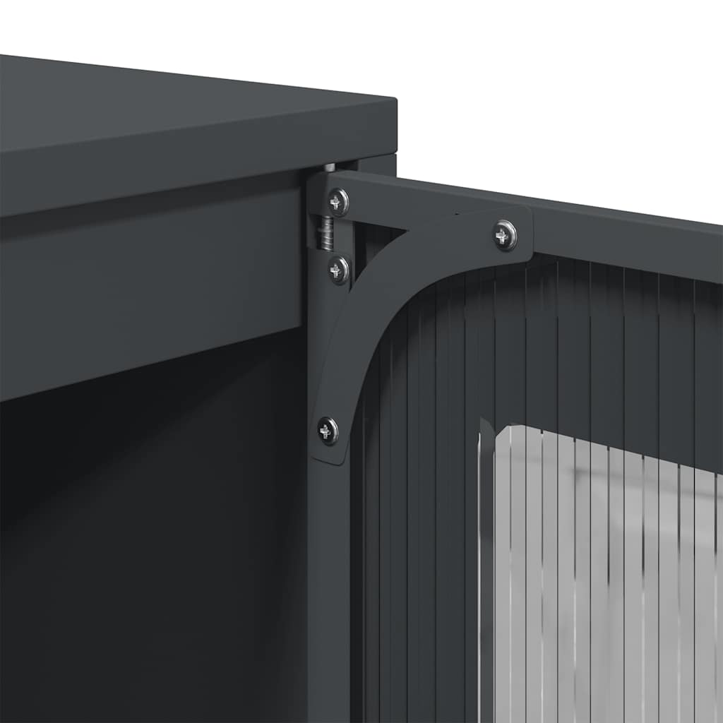 TV Stand Anthracite 68 X 39 X 60.5 Cm Cold Rolled Steel