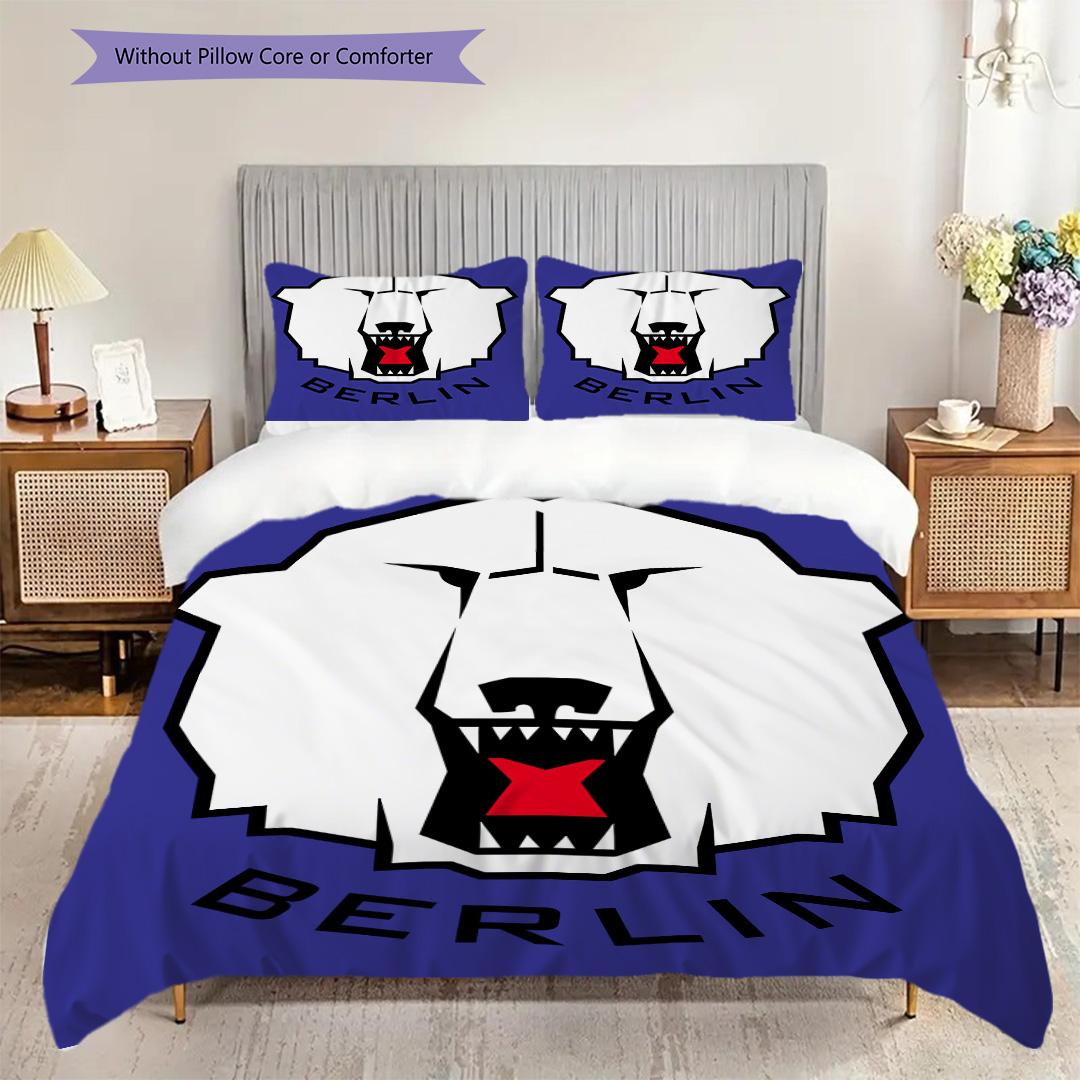 

Eisbaren Berlin Pattern Bedding Quilt Set Quilt Cover Pillowcase Home Decoration Birthday Gift (1 * duvet cover + 2 * pillowcase, without core) 135x200cm
