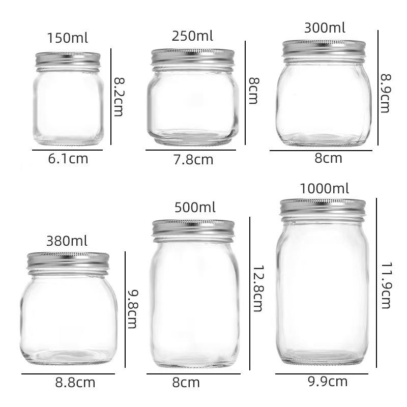 Heat-Resistant Food-Grade Glass Bottle for Honey, Jam, or Lemon Paste, Lead-Free and Airtight Sealed.