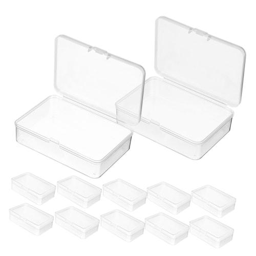 LEDMOMO 12-Piece Box, High Clear Plastic Box Holder, Clear Tarot Bag, Playing Multi-Sized Small Shipping Box, Organizer, Card Case, Pile Crate, Bundle
