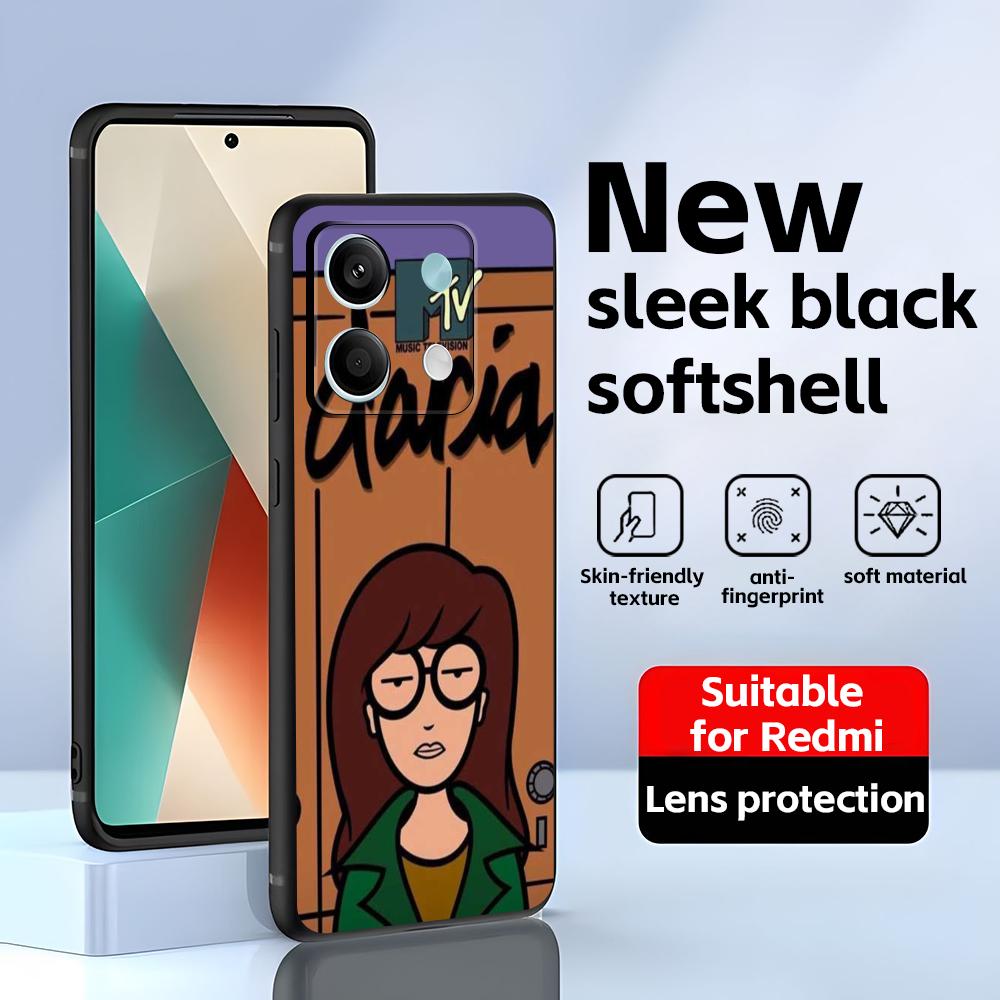 

Daria classic anime girl fashion design Phone Case For Redmi Note 14 13 12 11 Pro Plus S 5G 14C A3 Soft Black Phone Cover Redmi Note 14S