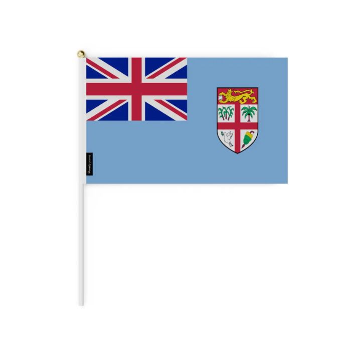 Drapeau Mini - Fidji - 20 X 30 Cm - 100 Pièces - Polyester - Léger - Recto/verso