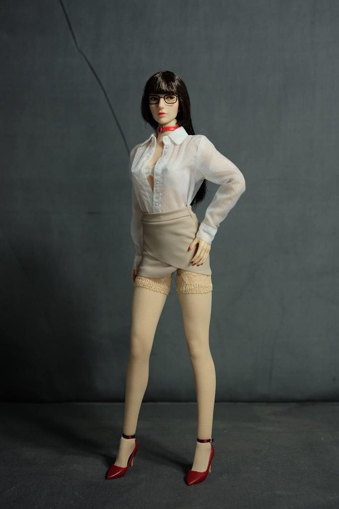 Figure OL Office Beauty Sexy Transparent Leotard Shirt Pants head and shoes not [TOYBARJAPAN] 1/6 Accessories/White (Body, included)