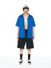 Ssississieseu Blue Camp Collar Shirts