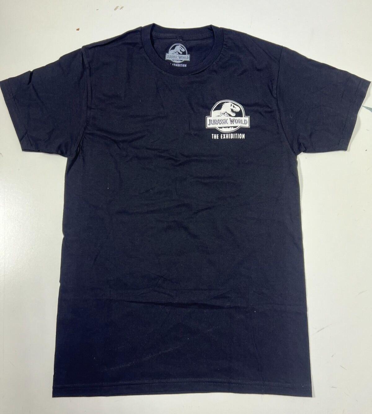JURASSIC WORLD JURASSIC PARK Exhibition Logo Unisex Tee T-SHIRT NEW OFFICIA MERC L