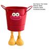 Metal Bucket Pencil Holder Funny Desk Organizer for Office Home Large Capacity