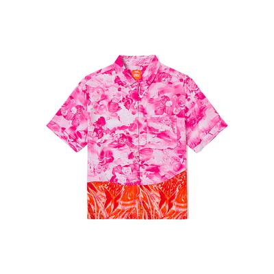 Collina Strada Logo Gradientowy Nadruk Koszulka Polo Koszule Unisex Różowa VN00039R22W