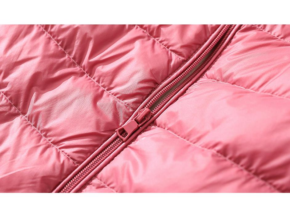 Women's Lightweight Sleeveless Down Vest: Short Round Neck, Autumn/Winter, Plus Size.