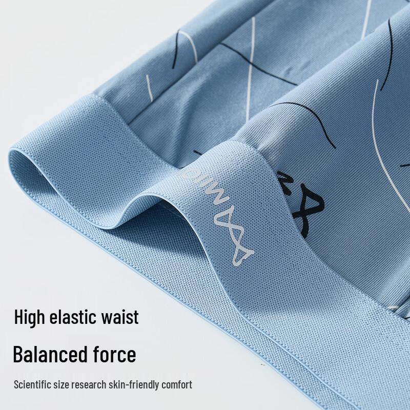 Mao Ren Men's 10A Antibacterial Pure Cotton Boxer Briefs 4-Pack