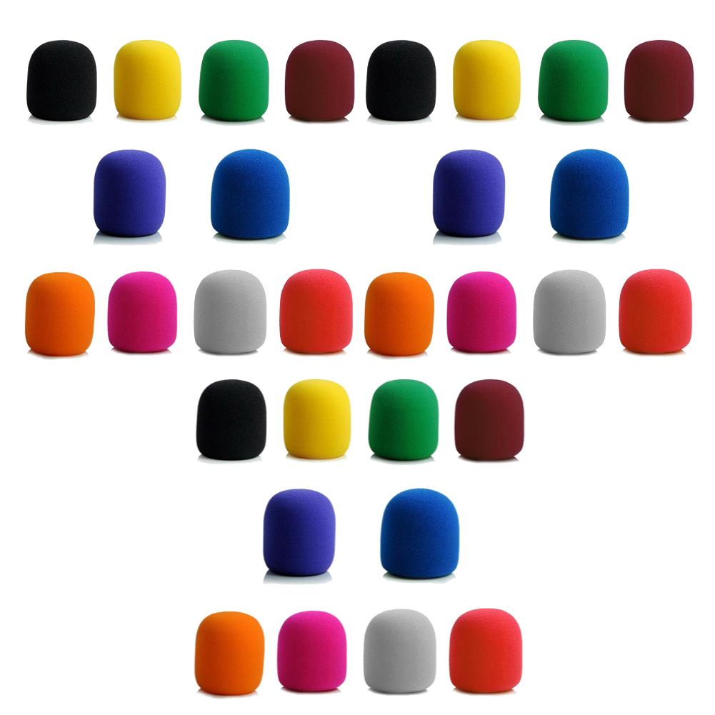 50-10pcs Practical Microphone Foam Colorful Mic Sponge Cover Professional Studio Windscreen Mic Cap Music Speaker Cover