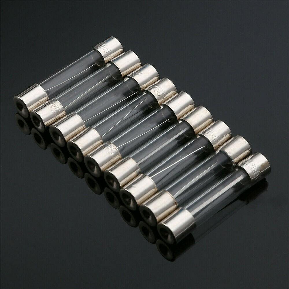 6x30mm 72 Car Boat Quick Blow Glass Tube Fuse Assorted Kit Fast-blow Glass Fuses