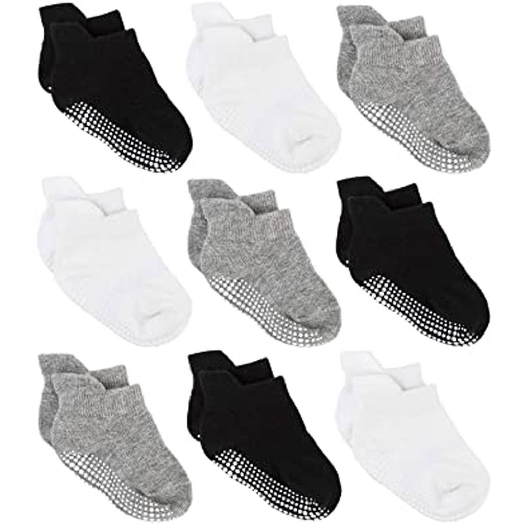 9 Pairs Baby Non Slip Grip Socks with Nonslip Soles for Infants Toddlers uygun fiyatlı satın