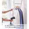 Yamazaki Folding Garment Steamer and Ironing Board, White, Approx. 35.5cm W X 40cm D X 166cm H (in Use), Plate, Simply Stand Up, Garment Steamer Only,
