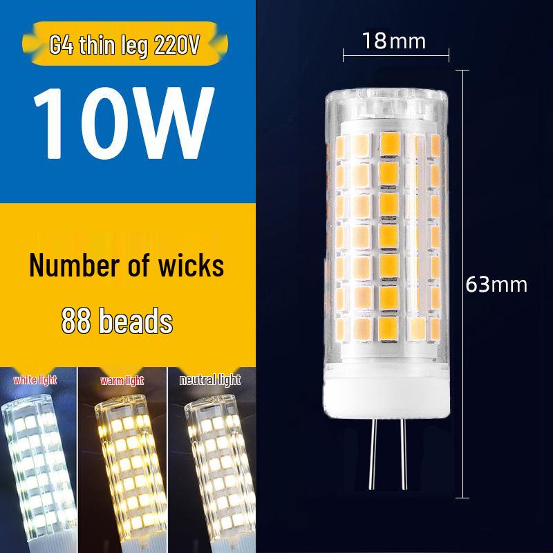 High Brightness G9 LED Pin Bulb, Flicker-Free, Energy-Saving, 220V Ceramic Corn Design.