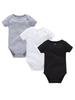 Summer Newborn 100% Cotton Short Sleeve Baby Romper - Plain Color with Snap Crotch, Customizable Print Children's Bodysuit
