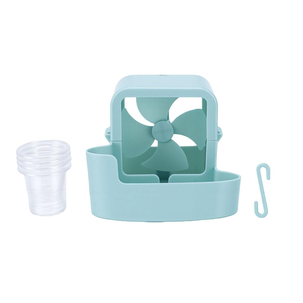 Hanging Ice Cooling Box for Electric Fan Hanging Ice Box On Fan for Summer Instant Cooling with 4 Ice Cups Green