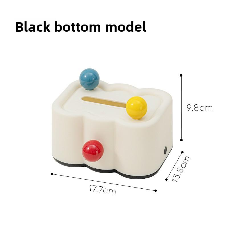 Cream-colored Tissue Box, Tissue Box, Household Wall-mounted Dining Table Storage Box
