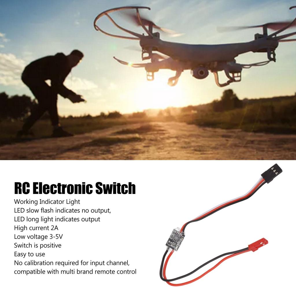 3‑5V 2A Remote Control Electronic Switch High Current RC Electronic Switch for RC Drone Water Pump PWM Signal Control