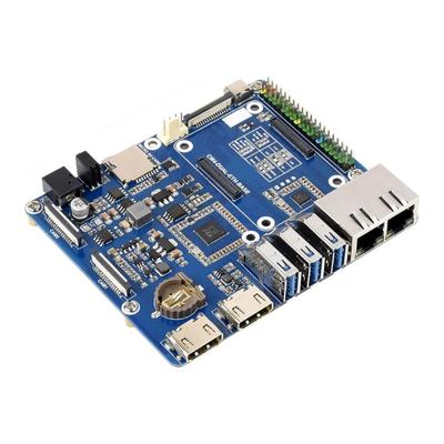 RPi Hesaplama Modülü Ağ Kartı CM4 TWO H BASE Çoklu Arayüzlü İki Hernet Genişletme Kartı