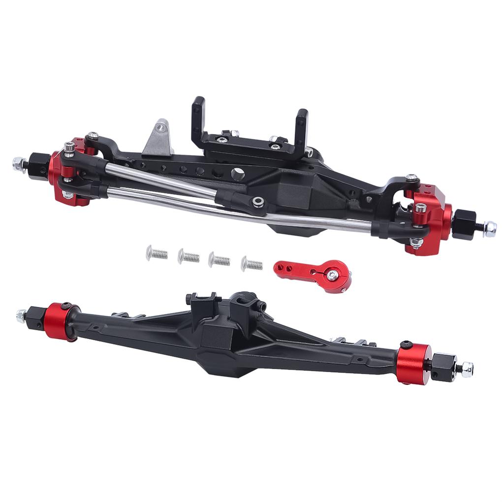 Aluminum Alloy Complete Front Rear Axle For 1/10 SCX10 RC Car Part RC Car Accessories Replacement Parts