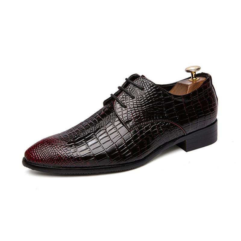 Men's Shoes Four Seasons Pointed Leather Shoes Men's Teenagers Single Shoes Pointed Hair Stylist Trend Business Small Leather Shoes