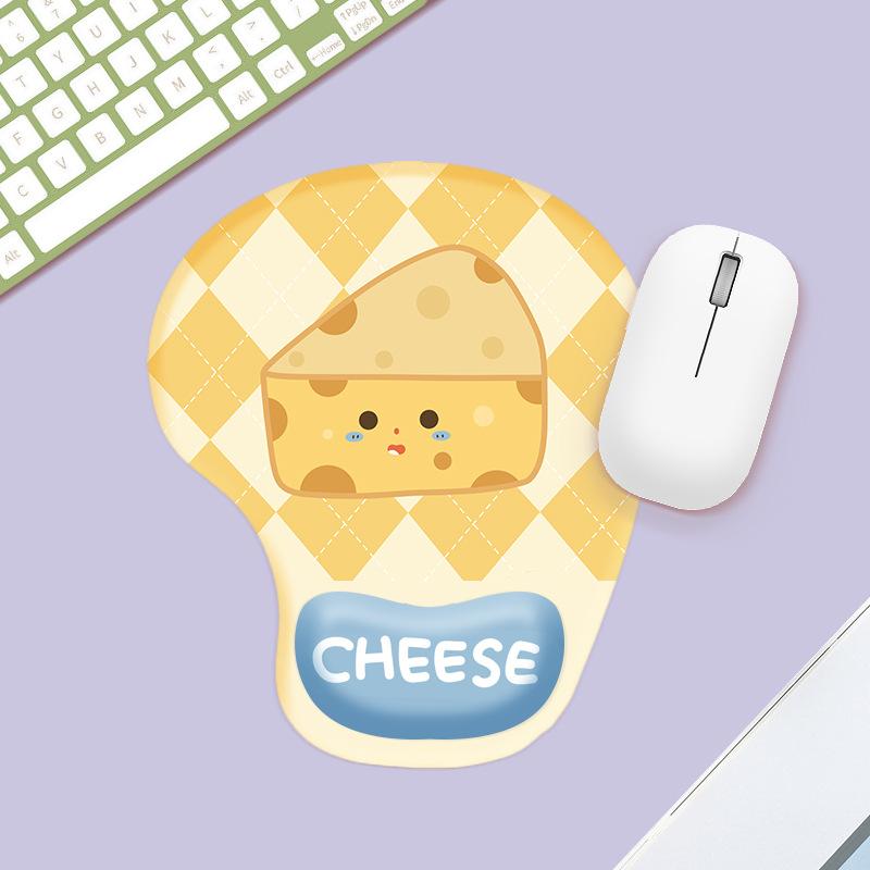 1 Stück dickes, farbenfrohes Mauspad aus Silikon mit Handballenauflage, weiches Komfortpad für den Einsatz zu Hause und im Büro