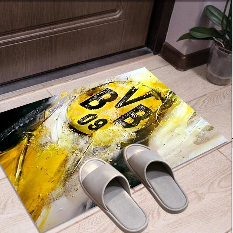 Borussia Dortmund Muster Teppich, Innen-/Außenmatte, für Picknick, Spielzimmer, Schlafzimmer, Büro, Wohnzimmer, Heimdeko Teppich, Geburtstagsgeschenk