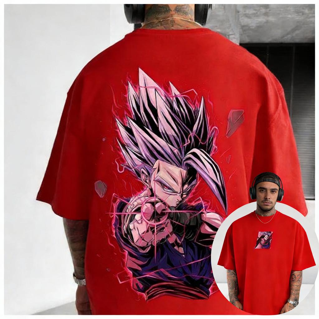 New Dragon Ball Super Large Dragon Ball Magic Person Printed Symbol Classic Direct Spray Printed Tshirt for Men