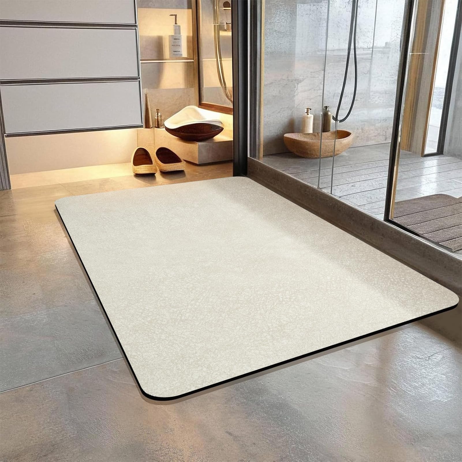 

Диатомовая земля Ванна Ноги Вытирание Ванна Быстрый Коврик, Коврик, Коврик, Моющийся, Кухня, Мягкий, Сушка, Стильный, Не содержит асбест (Светло-серый, 50X70СМ)