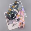 Cartoon Cute Cat Mobile Phone Lanyard Card Holder Bus Card Student Card Work ID Hard Shell Multifunctional Protective Cover