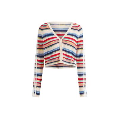 Originals Kseniaschnaider Knitted Cardigan Striped Color Block Long Sleeve Knit Top Women Tops Multicolor IU2510