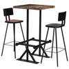 Day and Night - Day and Night Bar Furniture Set 3 Pieces Solid Recycled Wood Multicolor