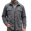 Men S Solid Color Casual Turn Down Collar Single Breasted Long Sleeve Jacket
