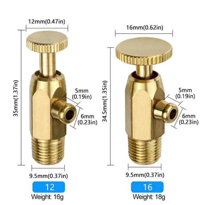 Brass Air Pressure Release Valve Manifold Exhaust Valve Water Valve Part For Water Heater Water Distributor Exhaust Valve