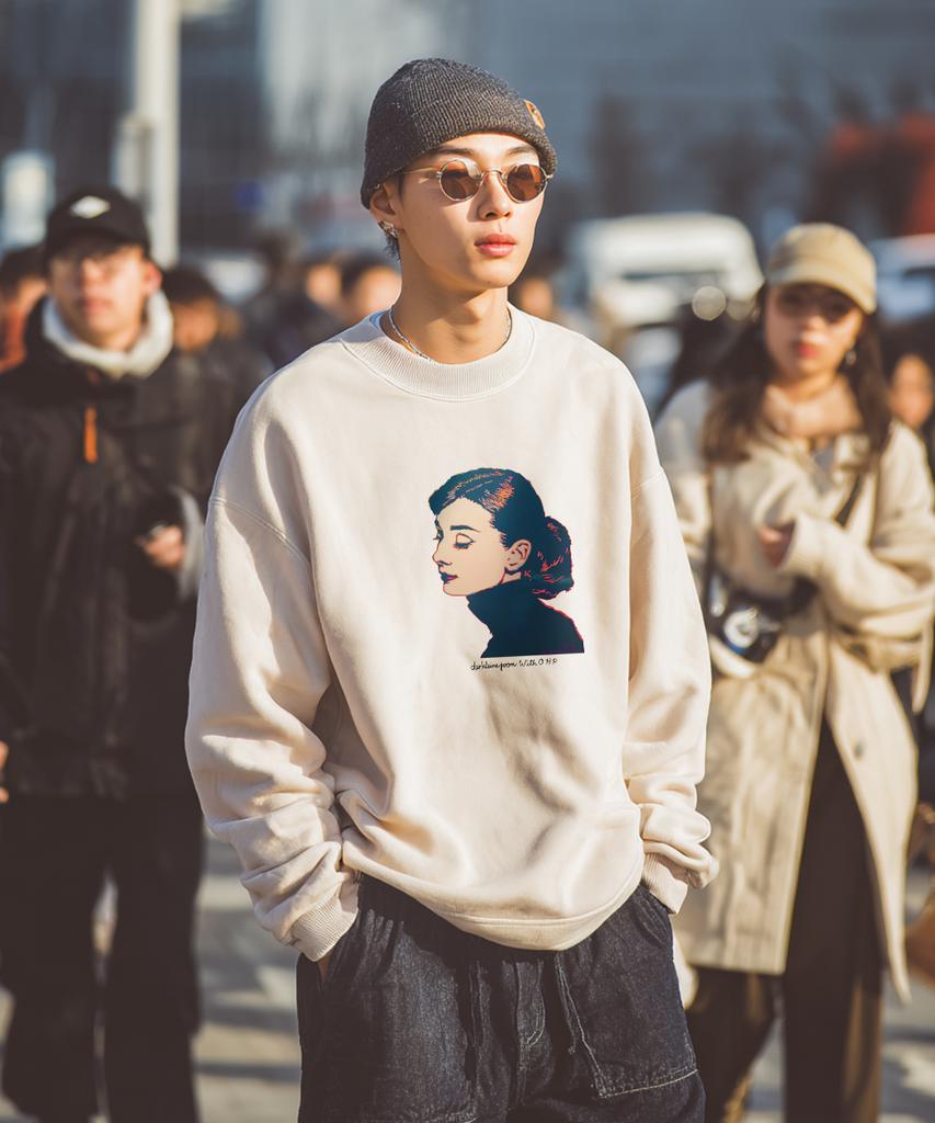 OHP Ohp X Dk.Joon Audrey Hepburn Fleece-Lined Sweatshirt