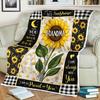 Grandma Sunflower Blanket, Gift for Grandma, Nana Blanket, Sunflower Throw Blanket, Grandma Birthday Gift, Mother's Day Blanket