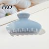 Damage-free Hair Clip Back Head Claw, Macaron Color Shower Clip, Smooth Surface Large Long Claw Anti-Slip Teeth Accessory for Buns Commuting