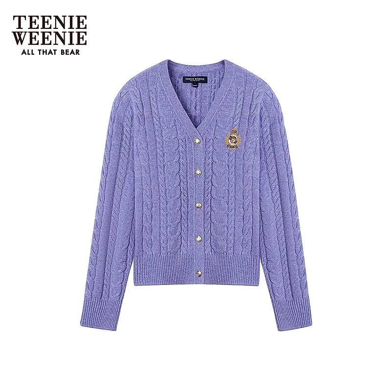 Teenie Weenie Bear Letter Knitted Cardigan