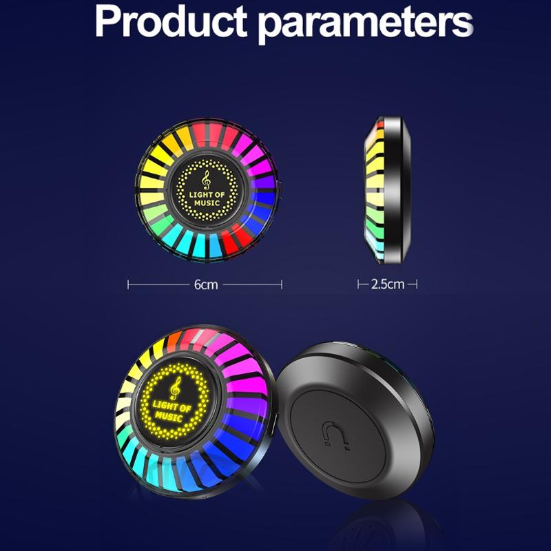 RGB LED Strip Sound Control Atmosphere Lights Smart App Control Rhythm Music Lamp for Car Bar Room Gaming Desktop Decoration