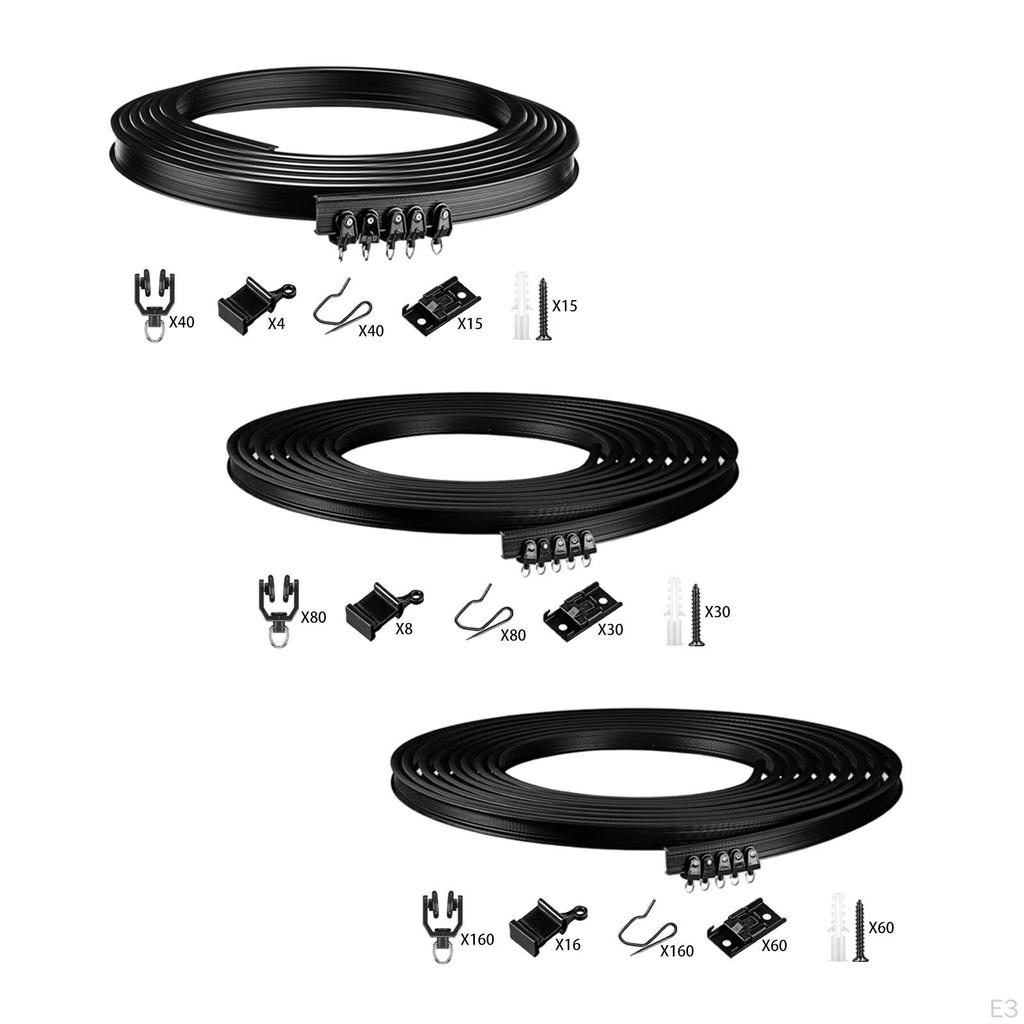 Flexible Curtain Track Kits RV Spacer for Household Window Treatment 5 Meters