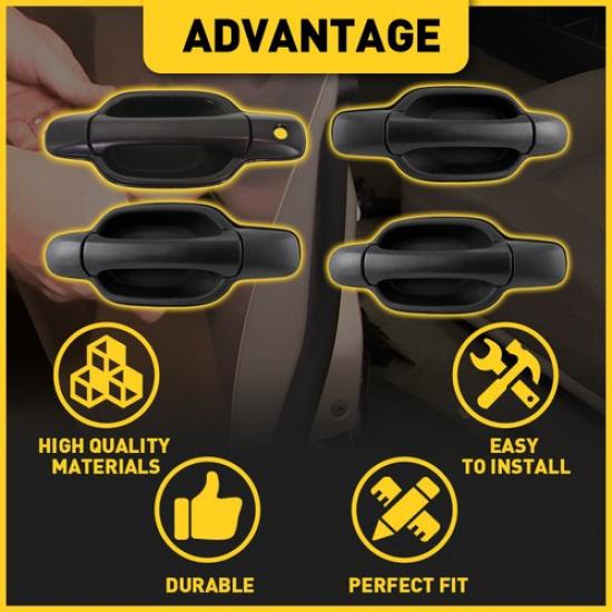 Exterior Door Handle 2004-2012 For Set Chevrolet Of 4 Colorado And Front Rear