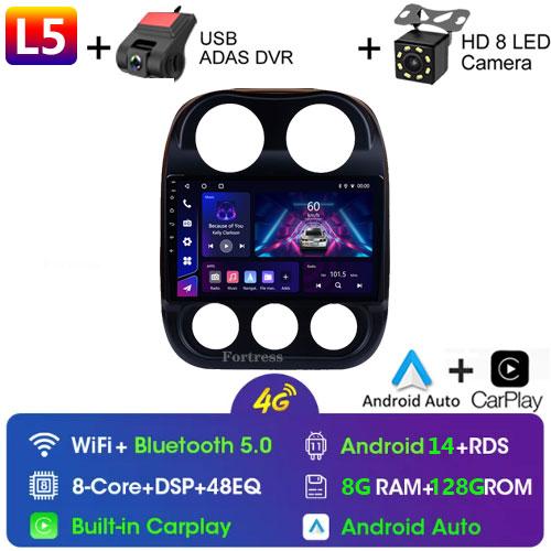 Car Radio For Jeep Compass Patriot 2010-2016 Autoradio Stereo 2 Din Player GPS Navigation Carplay DSP OBD No CD Player