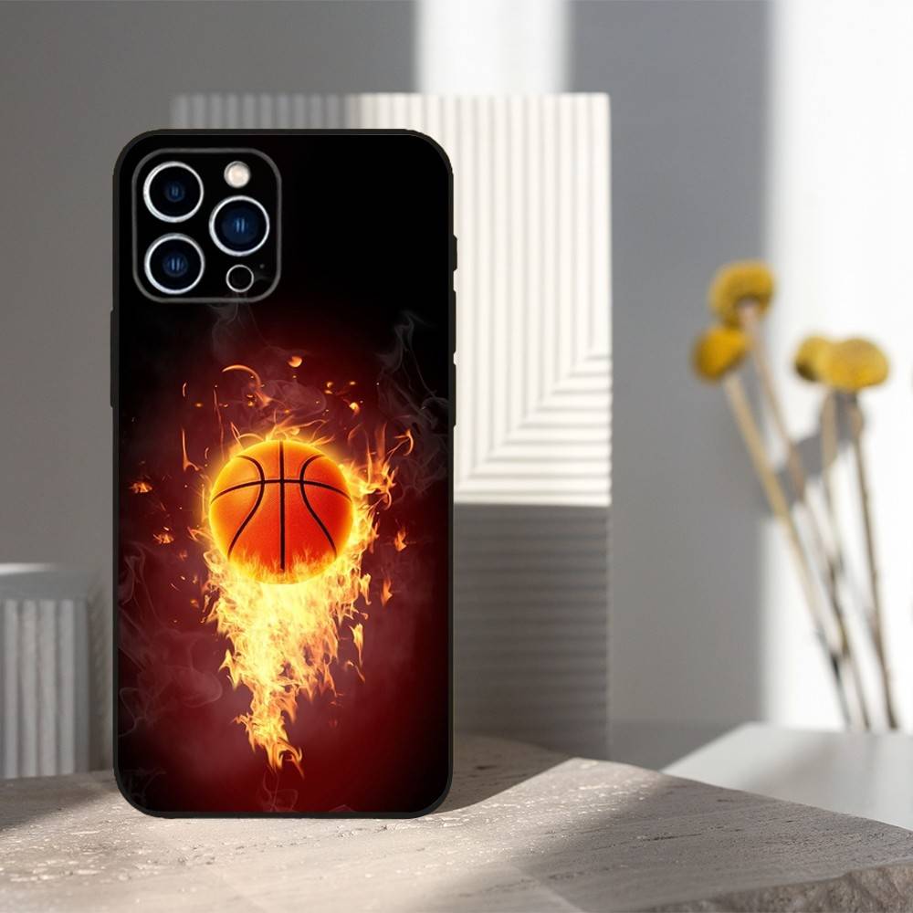 

Sports Equipment Basketball Case For iPhone 15,16,12,14,17,13,11,Plus,Pro Max,8,7,XR,SE,XS,X,Mini,Soft Silicone Black iPhone11PRO