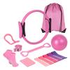 13Pcs/Set Yoga Fitness Kit with Pilates Ring Yoga Ring Ball Grip Socks Booty Band Figure 8 Resistance Band Stretching Belt Home Gym Fitness Equipment