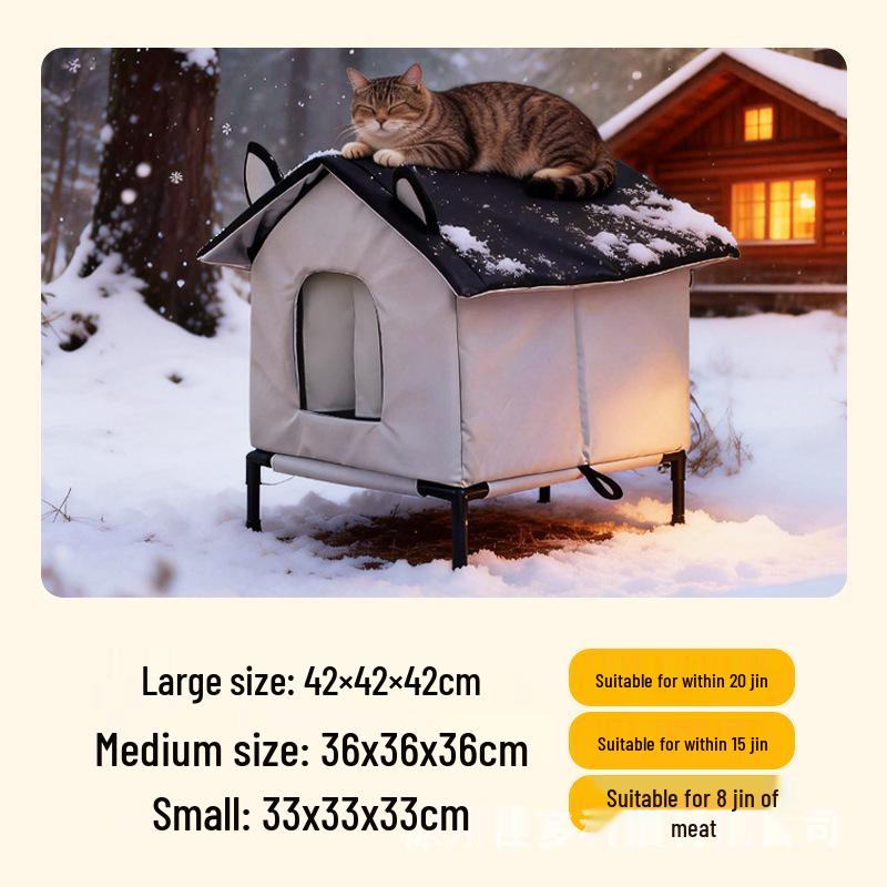 All-Season Outdoor Waterproof & Insulated Pet Shelter 33x33x33