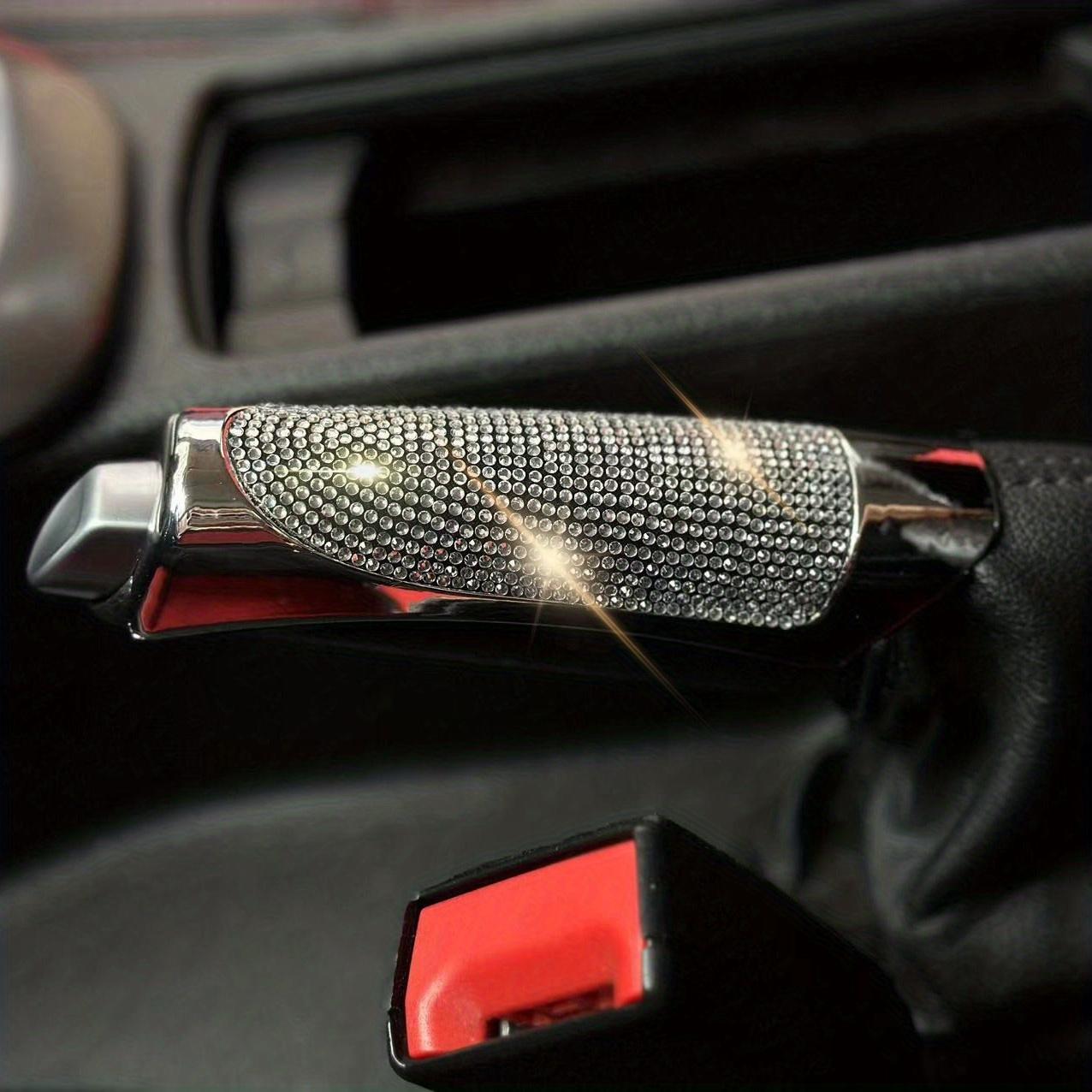 

Универсальный хрустальный автомобильный рукав ручного тормоза, противоскользящий автомобильный воротник переключения передач с бриллиантами, автомобильные аксессуары для интерьера. белый