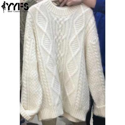 Damenmode, lässig, Herbst/Winter, einfarbig, mit Druck, lange Ärmel, O-Ausschnitt