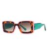 0041 Export Cross Border Narrow Sunglasses European American Street Photography Ins Popular Square Model