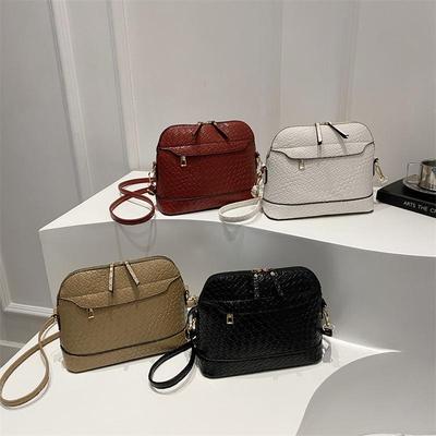 Solid Color Woven Pattern Crossbody Bag Vintage Minimalist Large Capacity Shell Purse and Handbag For Women CLE