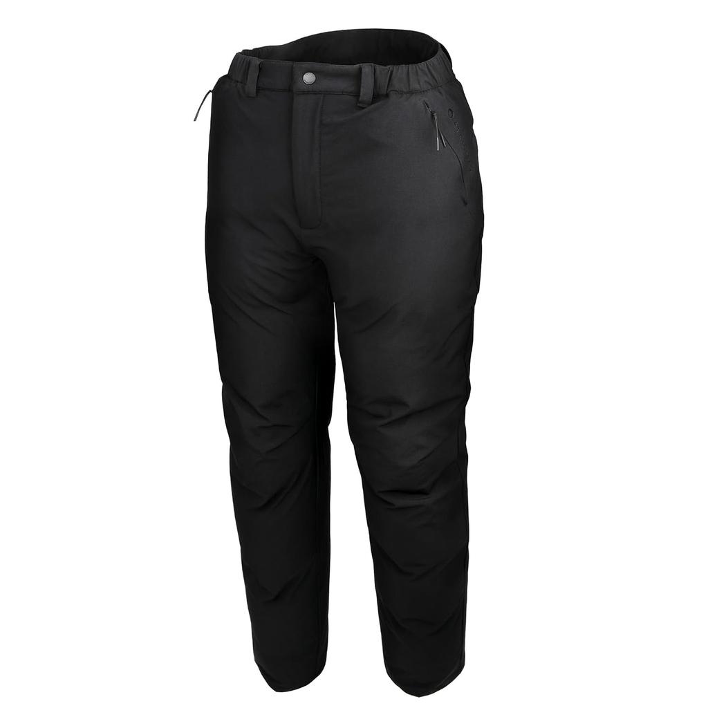 AEGISMAX SW D Mens Down Pants 800FP Goose Outdoor ClimbingSkiing Winter Thick Warmth Lightweight Windproof Waterproof Long (Black - L)